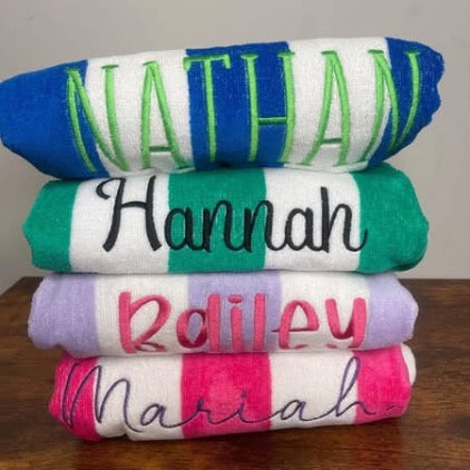 Personalized Name Towel | Custom Kids Towel | Embroidered Name Towel | Pool, Beach & Easter Basket Gift