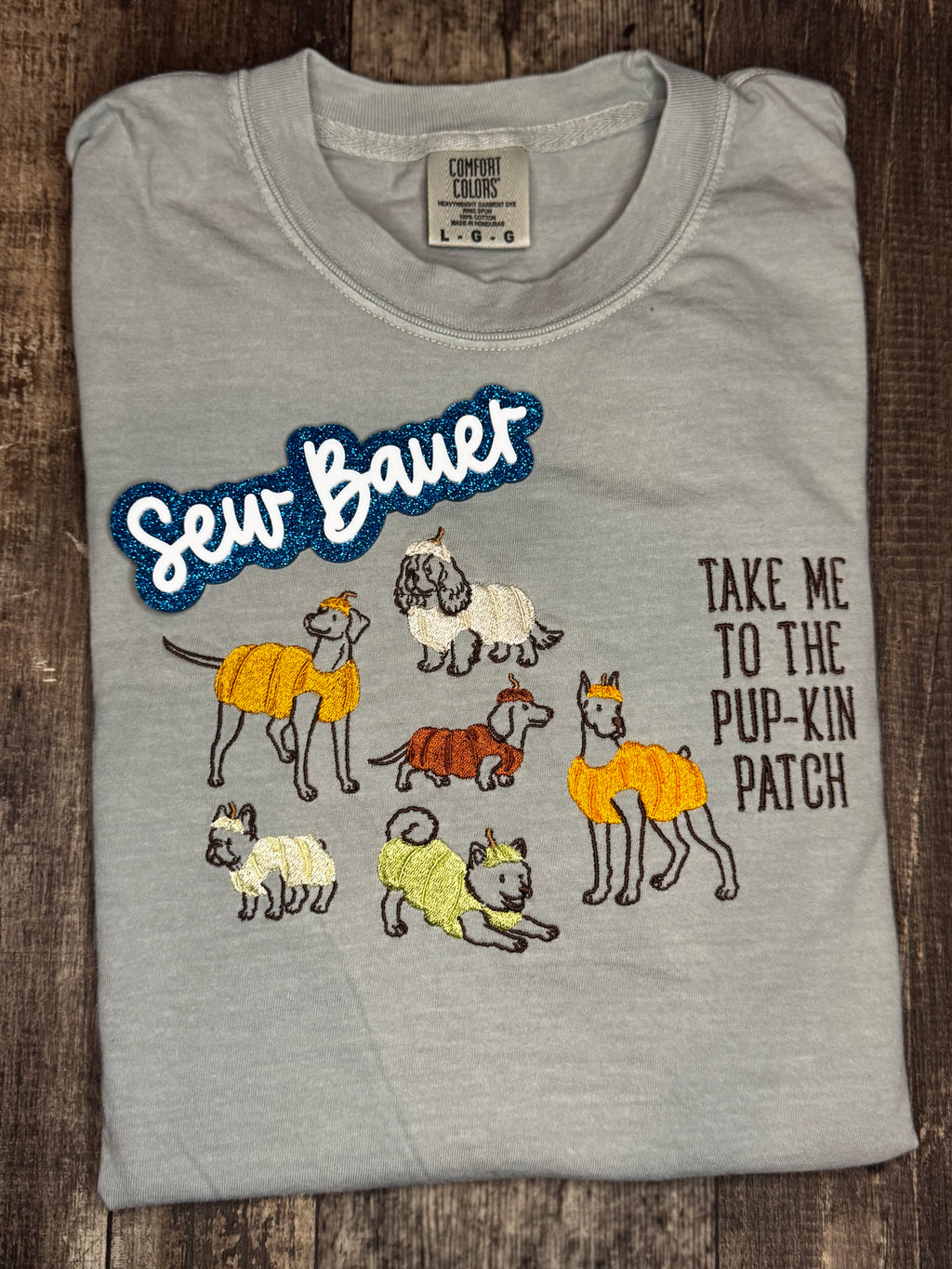 Take Me to the Pup-Kin Patch Embroidered Tee