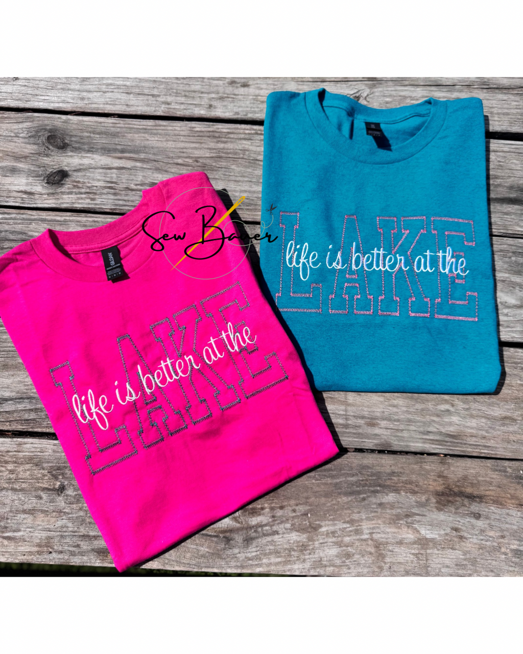 Life Is Better at the Lake Embroidered Tee 🌊❤️