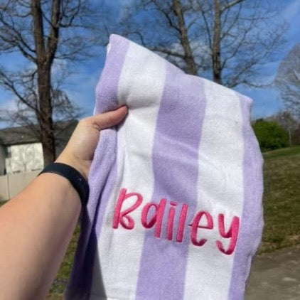 Personalized Name Towel | Custom Kids Towel | Embroidered Name Towel | Pool, Beach & Easter Basket Gift