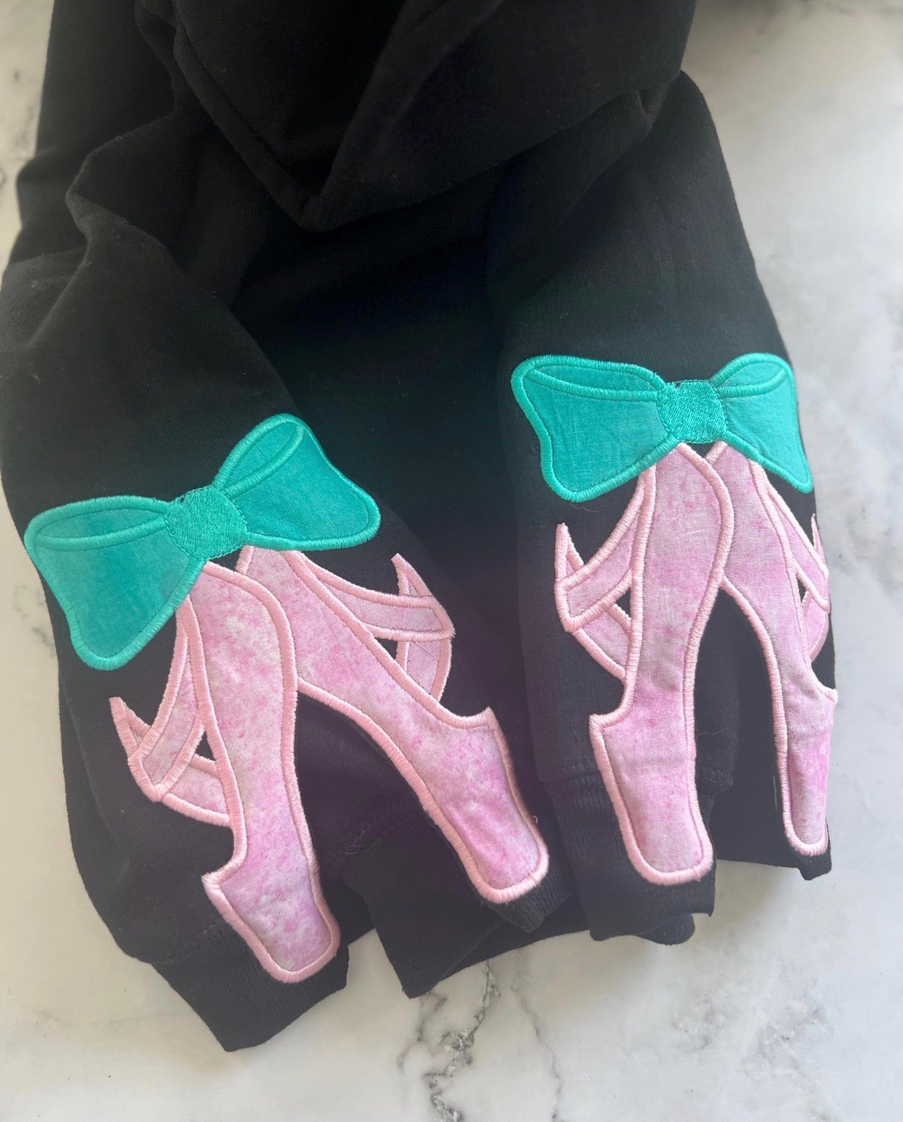 Ballet Slippers Side Seam Embroidery Add-On