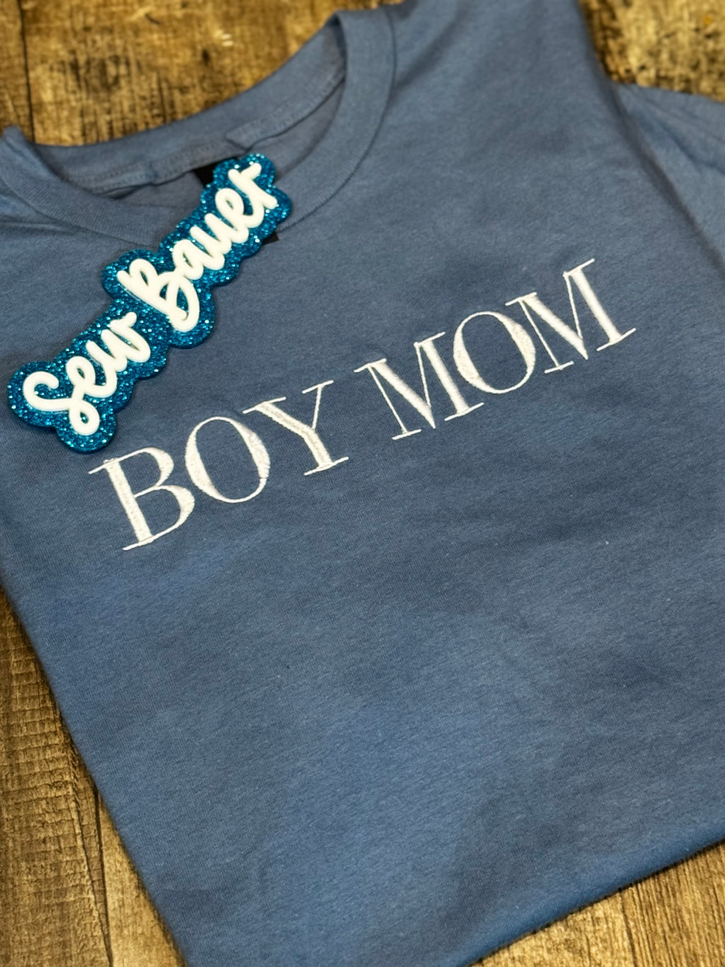 BOY MOM Embroidered Comfort Colors T-Shirt | Custom Mom Shirt | Boy Mom Gift