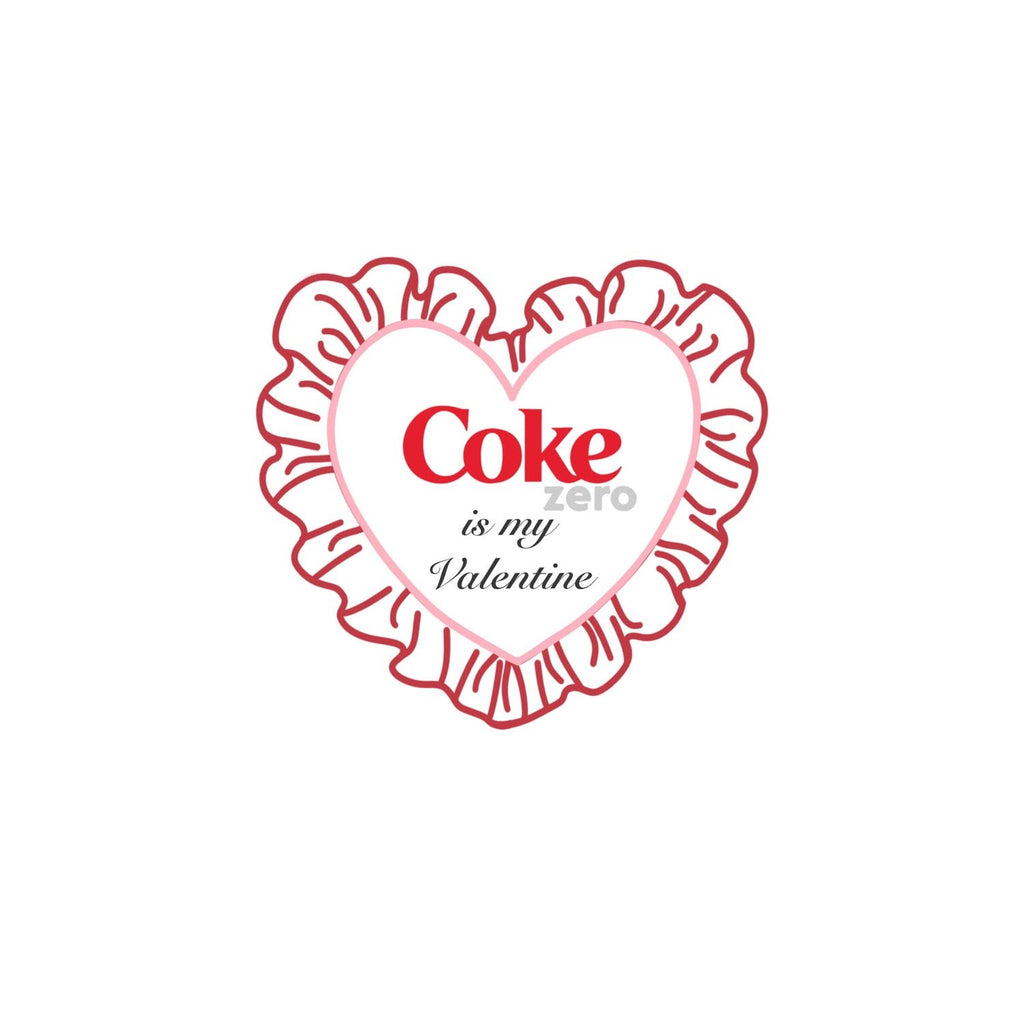 “Soda” Is My Valentine Sweatshirt – Valentine’s Day Crewneck – Cute Pink Embroidered Heart – Funny Valentine Gift for Her