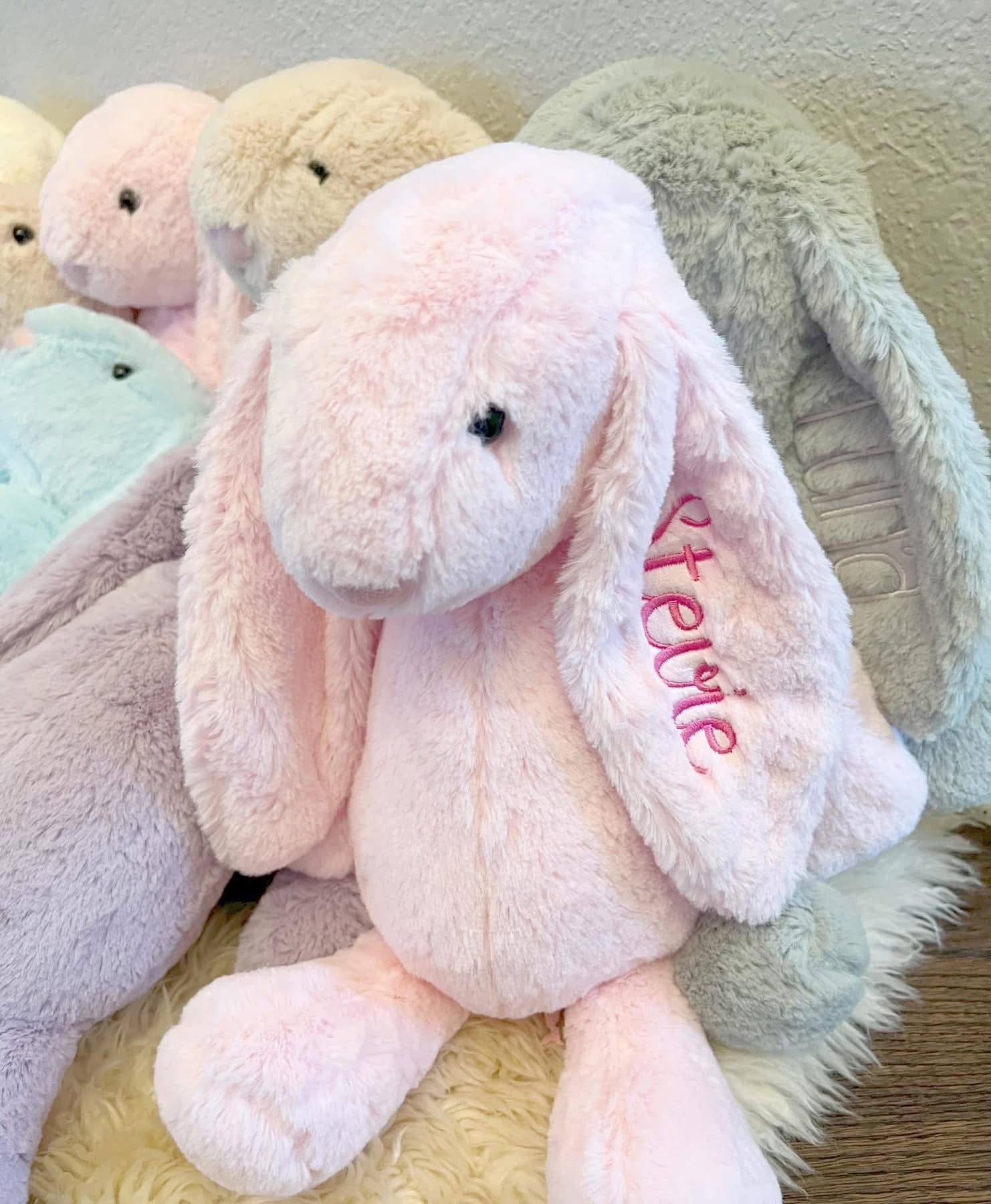 Custom Embroidered Easter Plush – Bunny or Goose PREORDER
