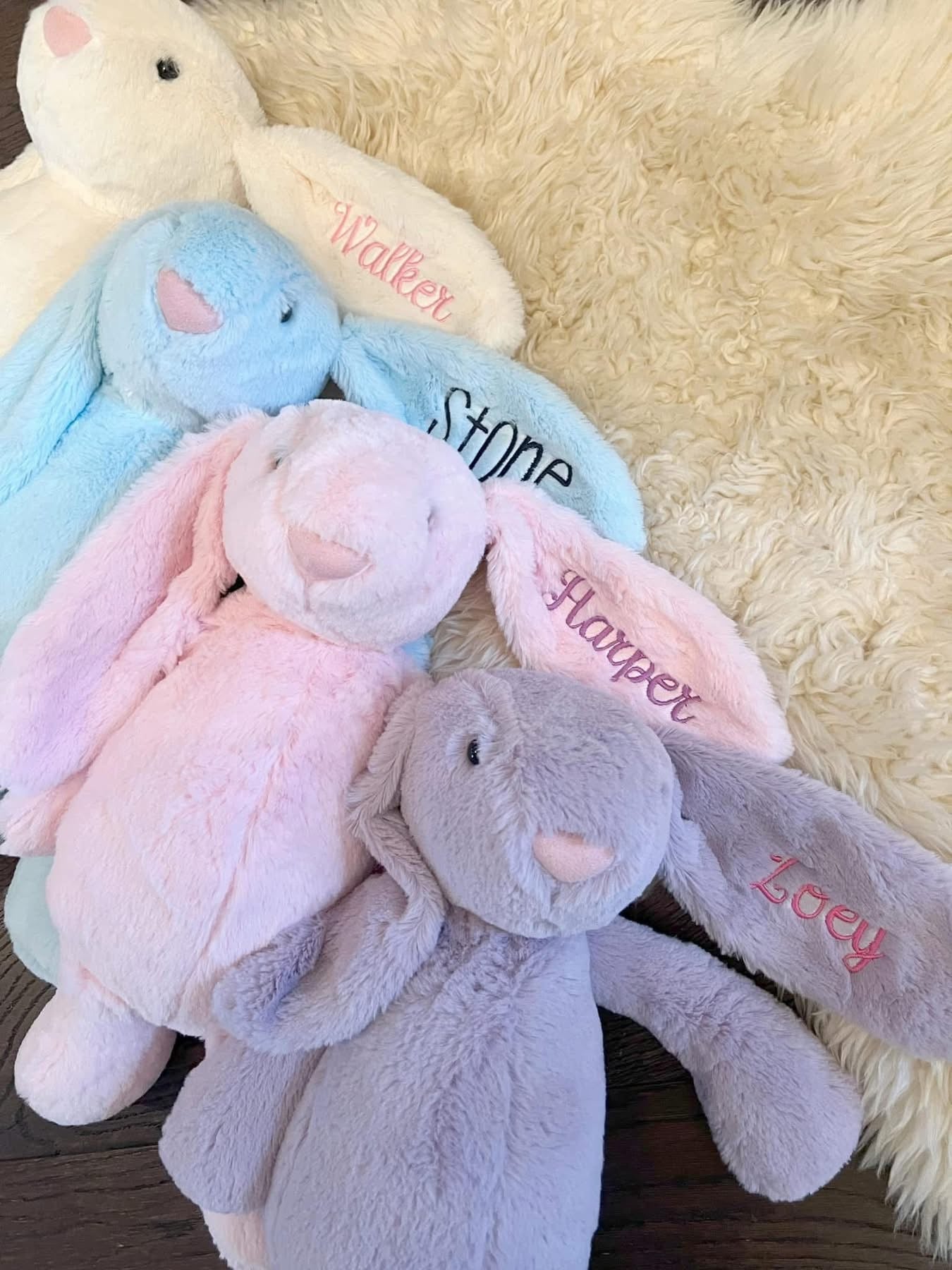 Custom Embroidered Easter Plush – Bunny or Goose PREORDER