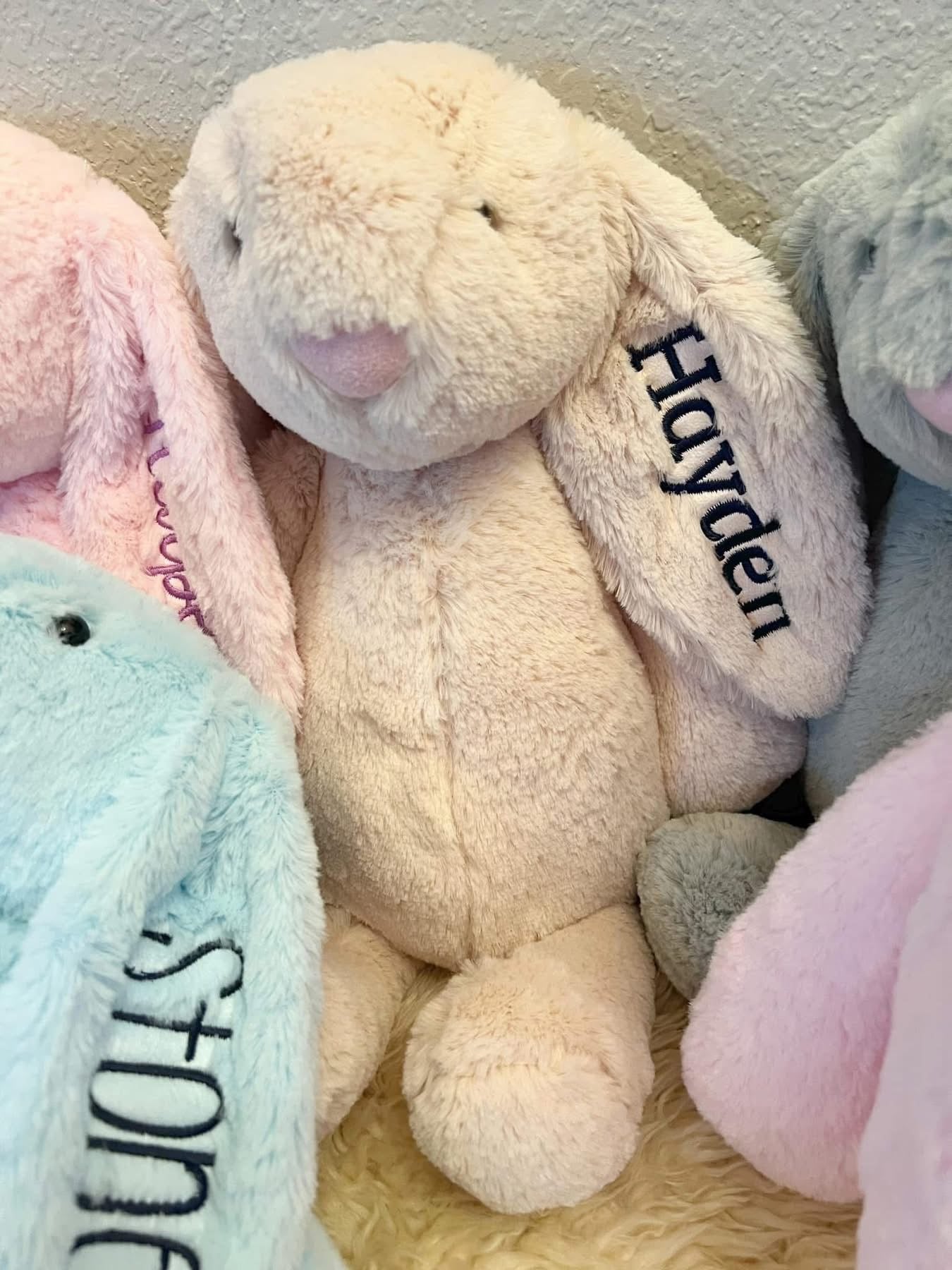 Custom Embroidered Easter Plush – Bunny or Goose PREORDER