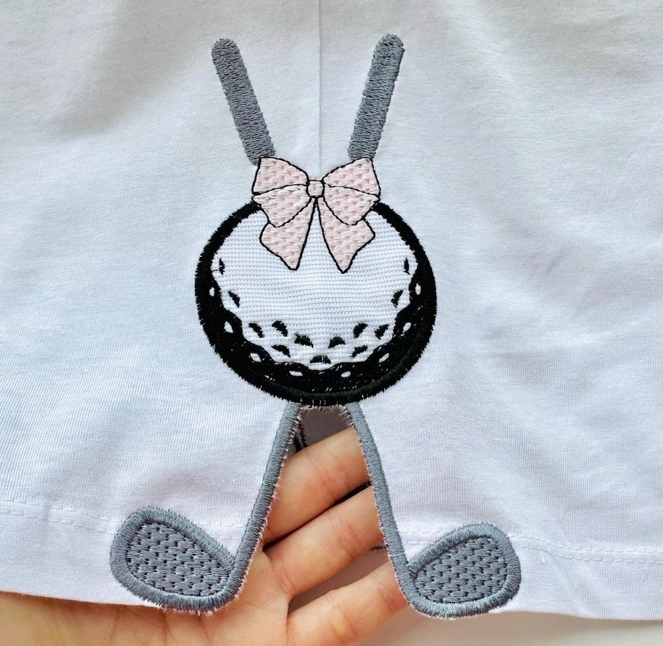 Golf Club Bow Side Seam Embroidery Add-On