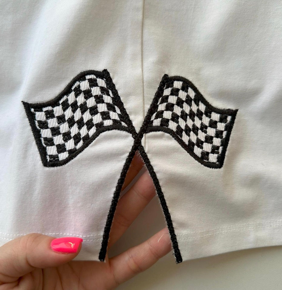 Racing Flags Side Seam Embroidery Add-On