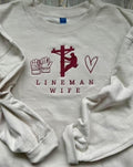 Lineman Wife Embroidered Sweatshirt Crewneck