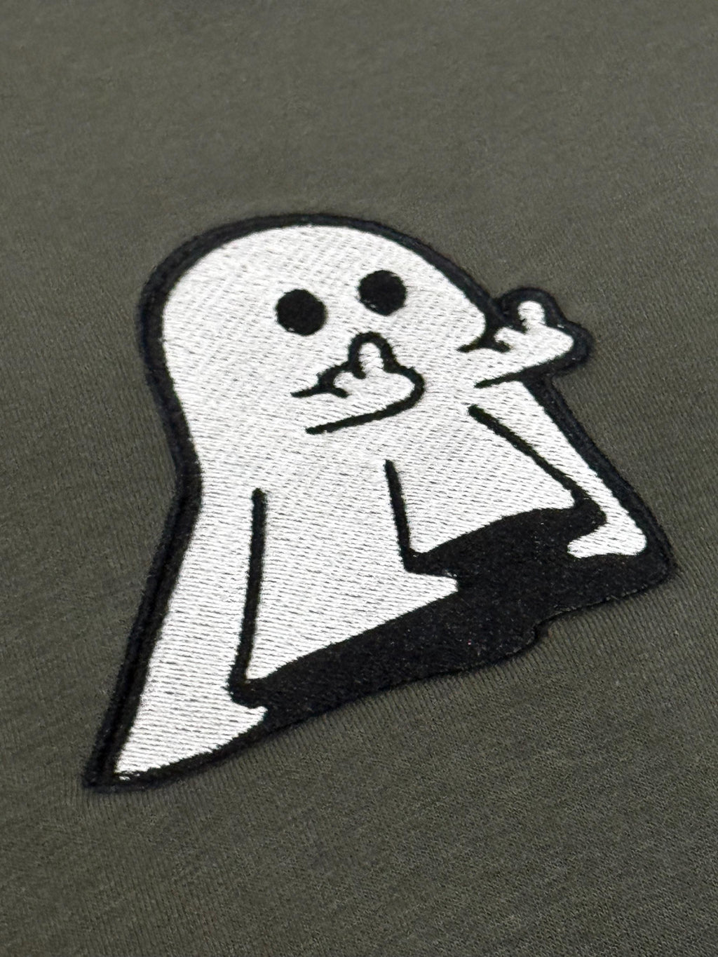 Embroidered Ghost Hoodie: Funny Halloween Couple Sweatshirt