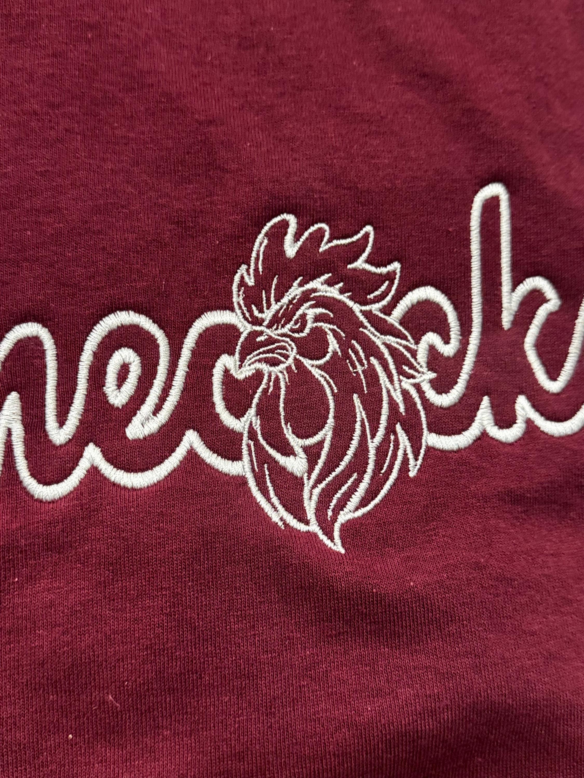Embroidered Gamecocks Shirt: Handmade College Spirit Tee.