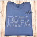Papa Sweatshirt – Embroidered Style Crewneck – Dad & Grandpa Gift – Father’s Day, Birthday, New Papa Gift