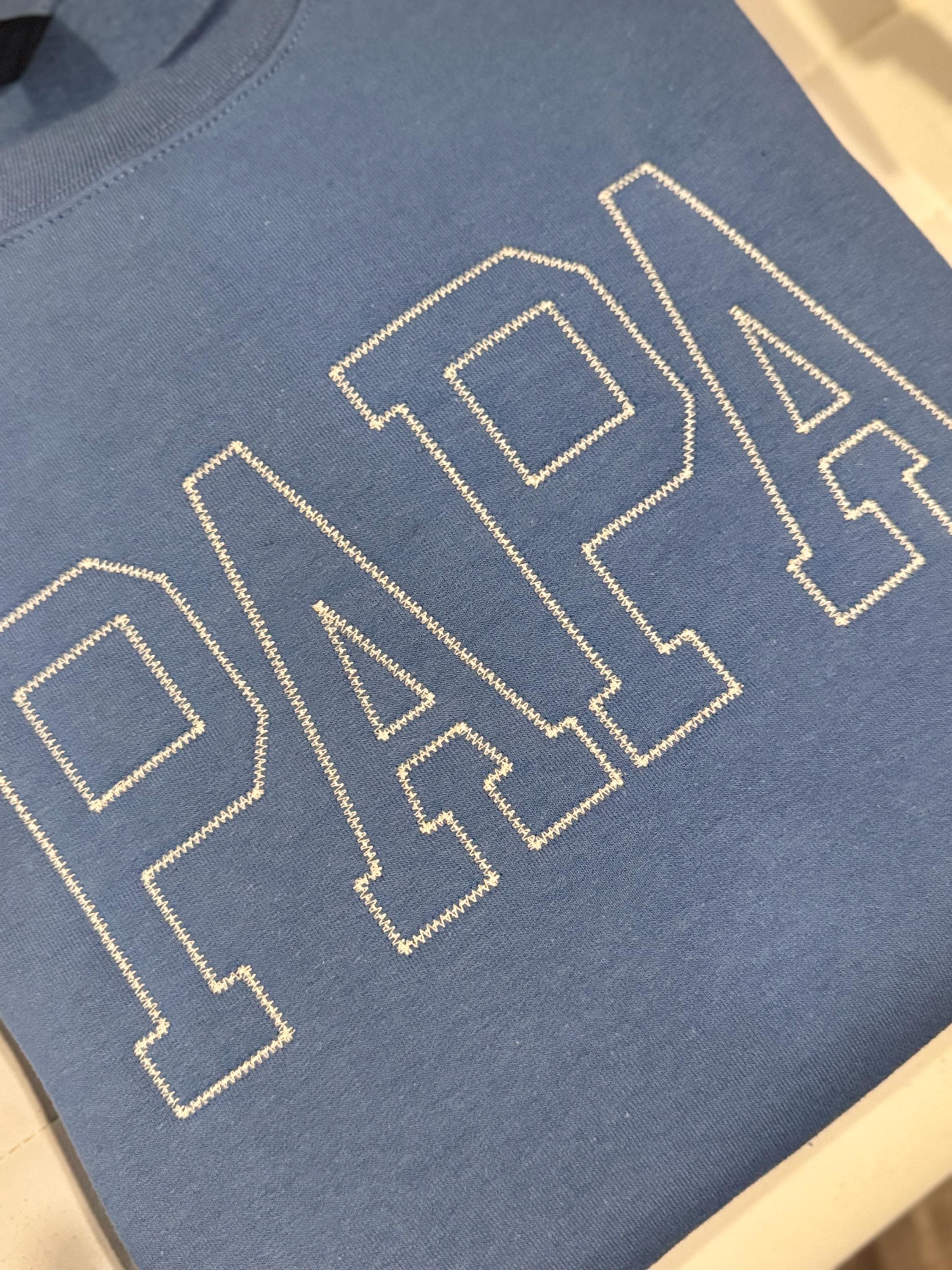 Papa Sweatshirt – Embroidered Style Crewneck – Dad & Grandpa Gift – Father’s Day, Birthday, New Papa Gift
