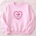 “Soda” Is My Valentine Sweatshirt – Valentine’s Day Crewneck – Cute Pink Embroidered Heart – Funny Valentine Gift for Her